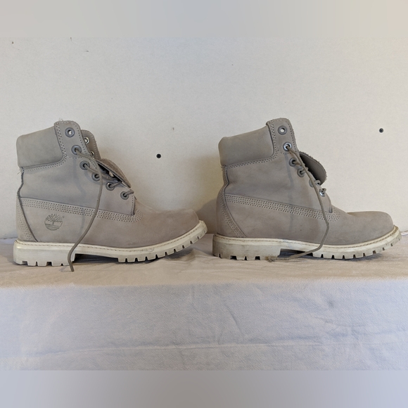 Timberland 6" Premium Waterproof Leather Boots - Gray Women’s Size 6 M R149M - Picture 1 of 8